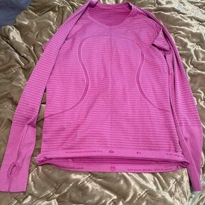 lululemon athletica Pink Long Sleeve Running Top